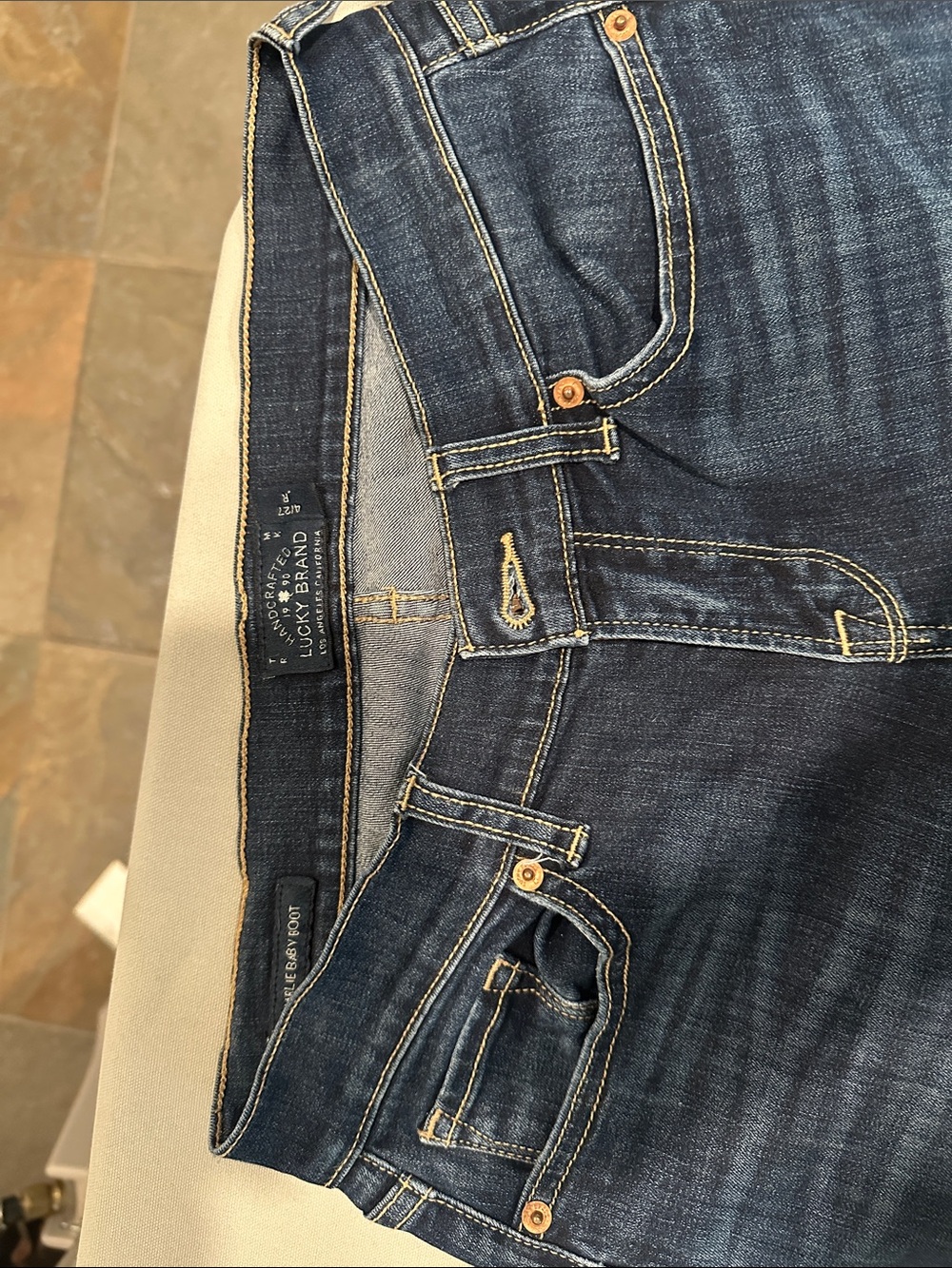 Lucky Brand Charlie Baby Book Indigo Blue Jeans Sz 4/27R